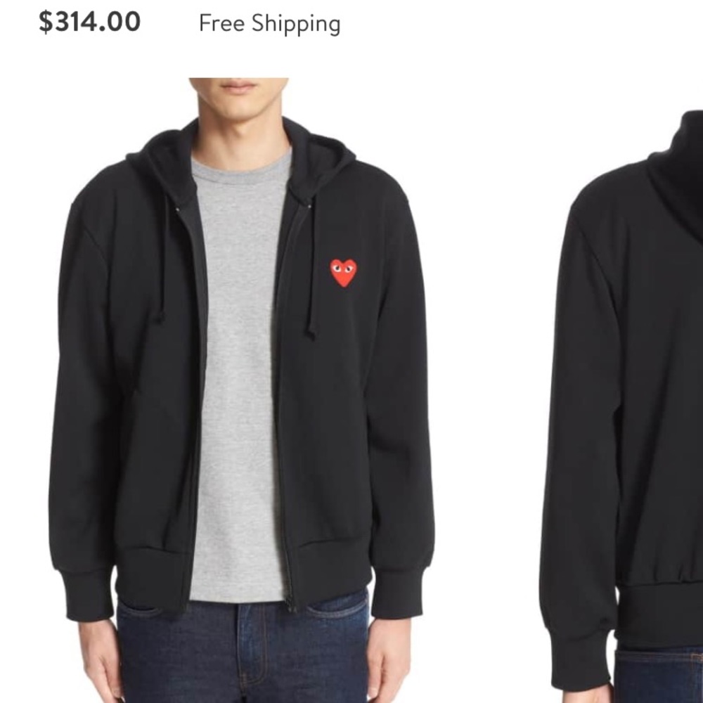 CDG Zip up hoodie